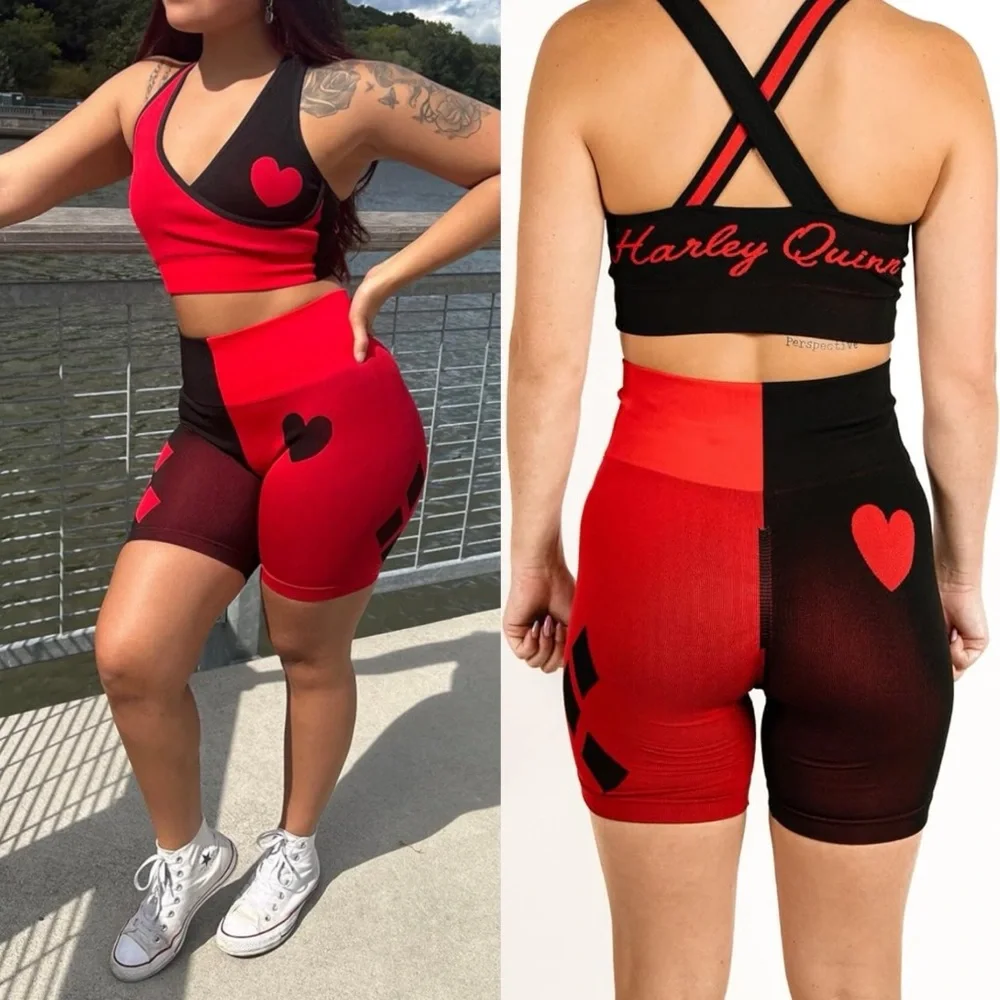 Harley Quinn Seamless Biker Shorts